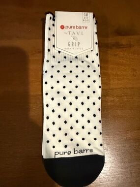 ⚫️⚫️Spot On! Super cute dots! Pure Barre White and Black Polka Dot Grip Socks